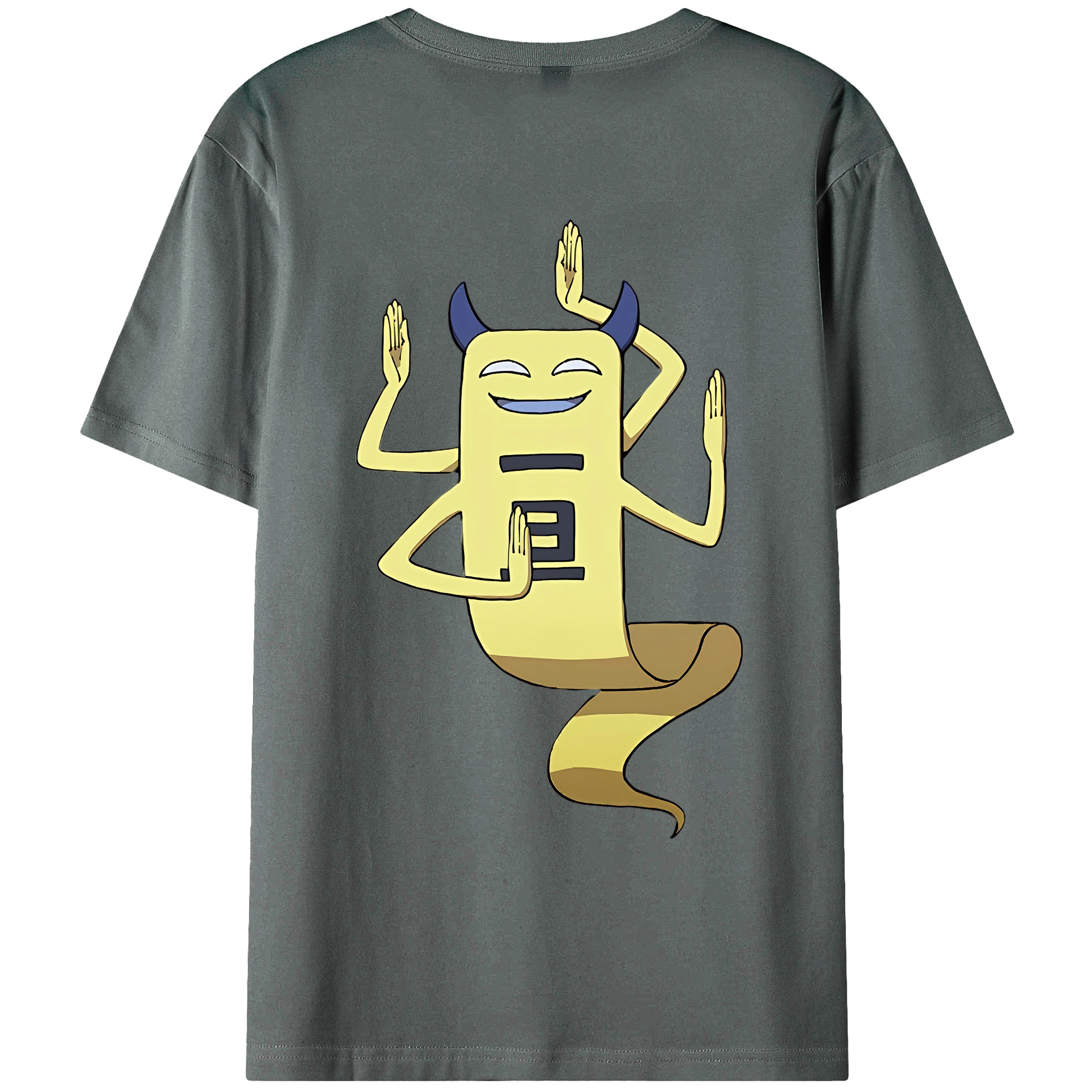 （画像用） 妖怪ウォッチ Yo-kai Watch 綿100％ メンズ半袖Tシャツ（バックプリント） 通気性